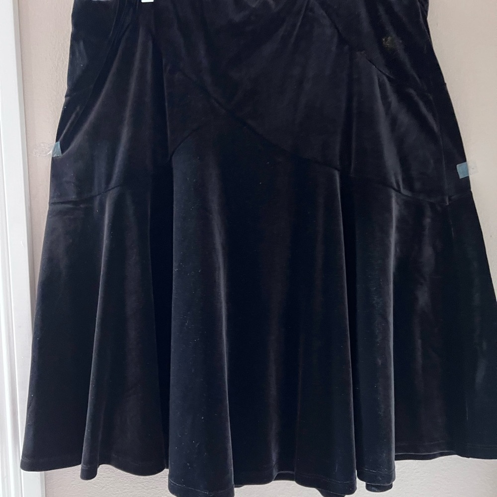 Deep black Velvet Skirt